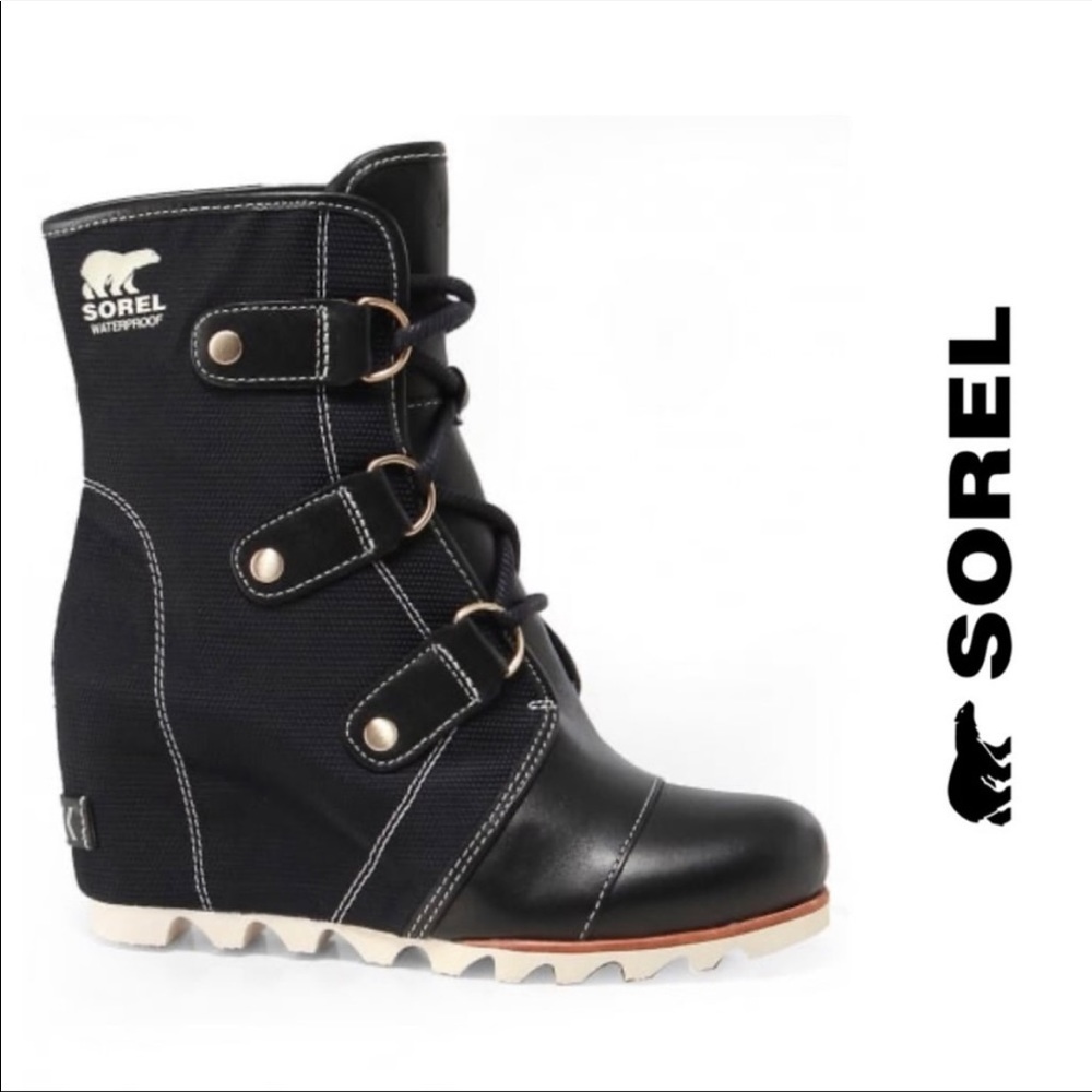 Sorel Joan Of Arctic Black Mid Wedge Boot X Celebration Anniversa…